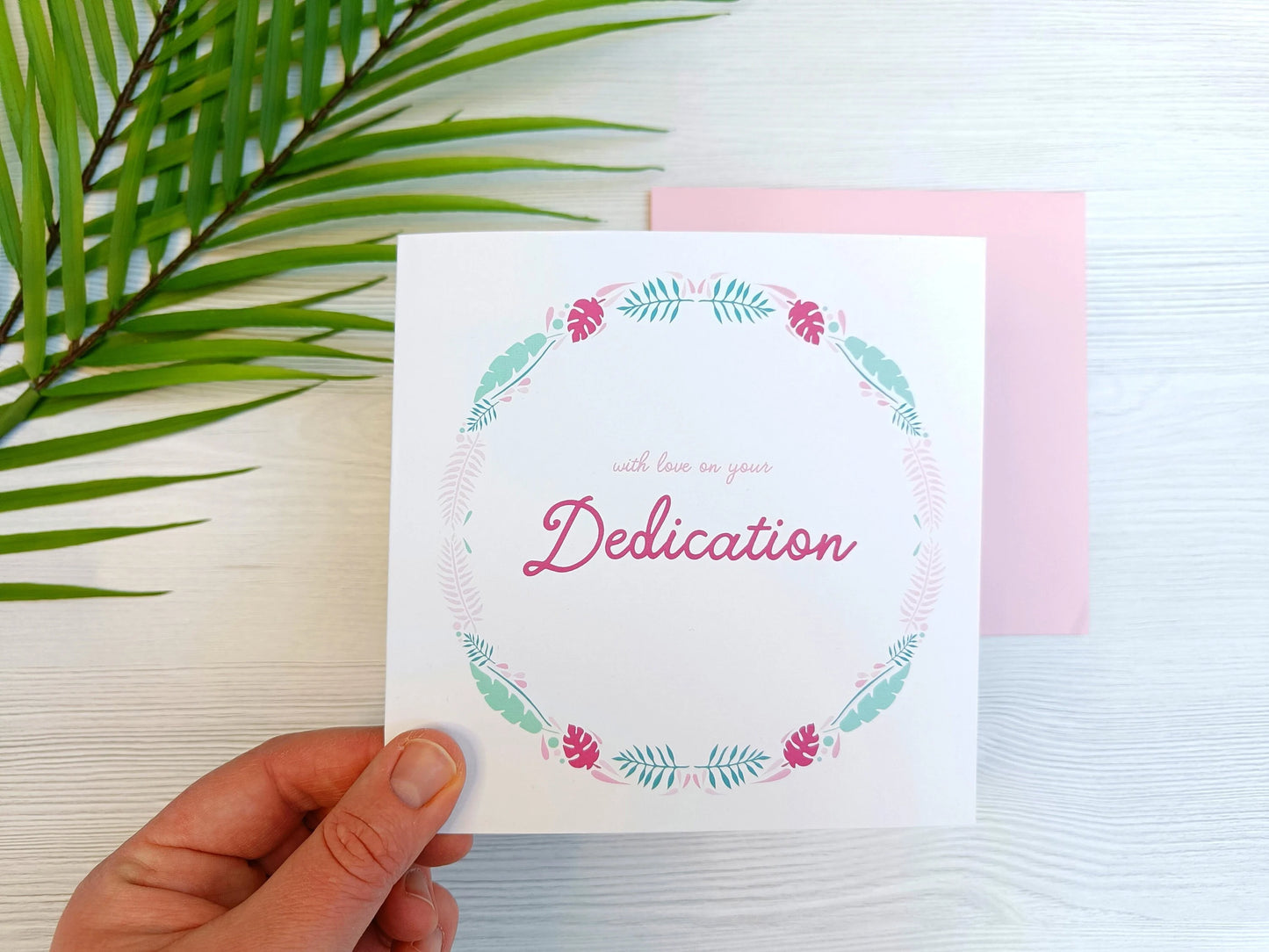 Pink Dedication Card
