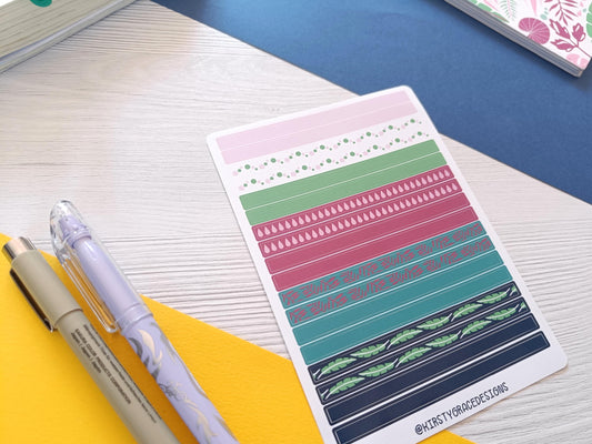 Lines & Borders A6 Sticker Sheet