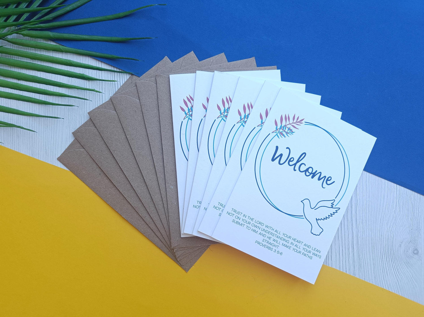 Pack Of 6 Church Welcome Cards