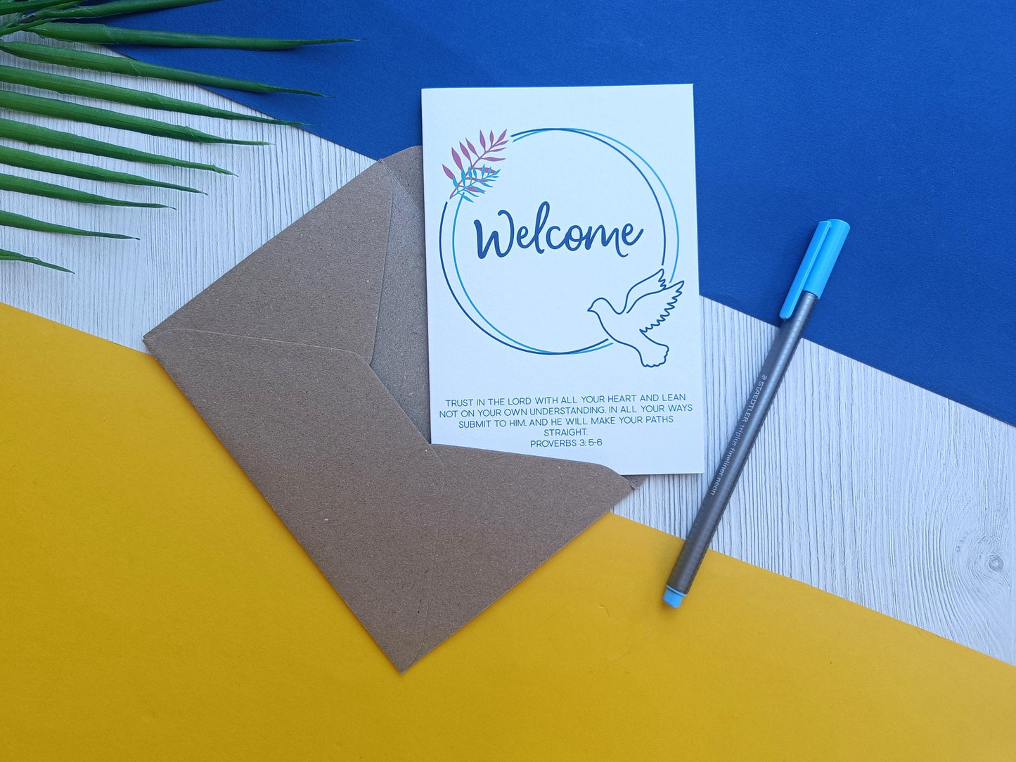Pack Of 6 Church Welcome Cards