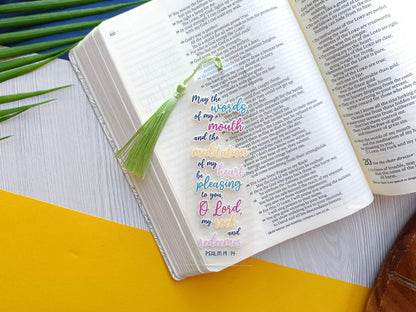 May the Words of My Mouth Acrylic Bookmark