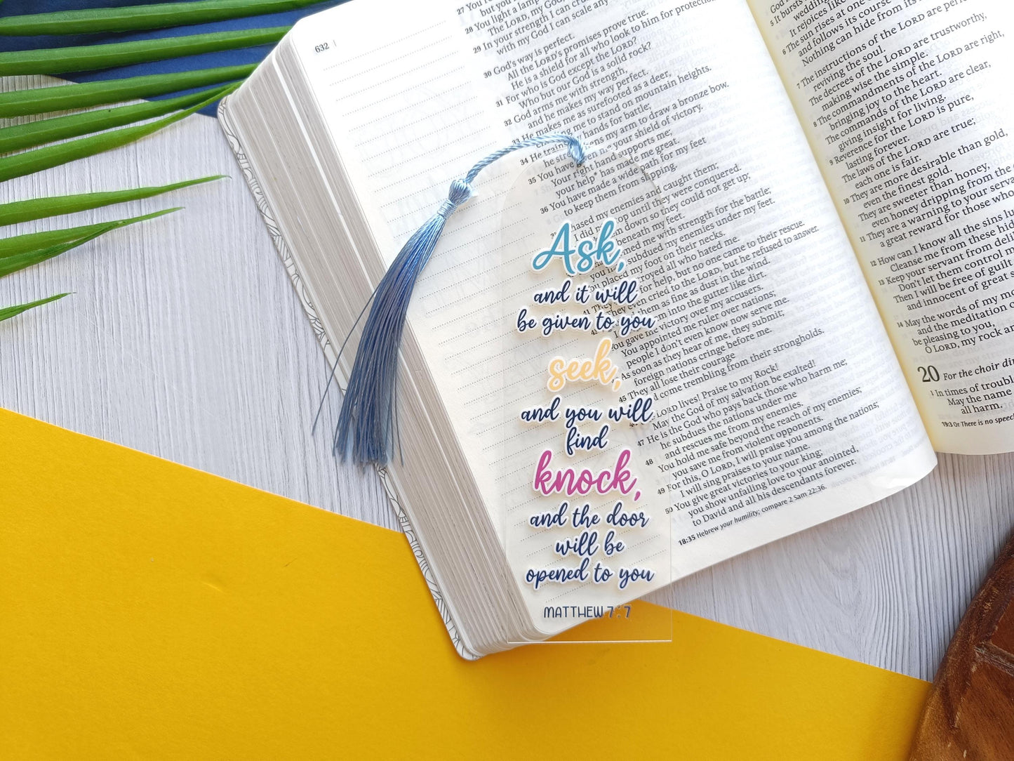 Ask, Seek, Knock Acrylic Bookmark