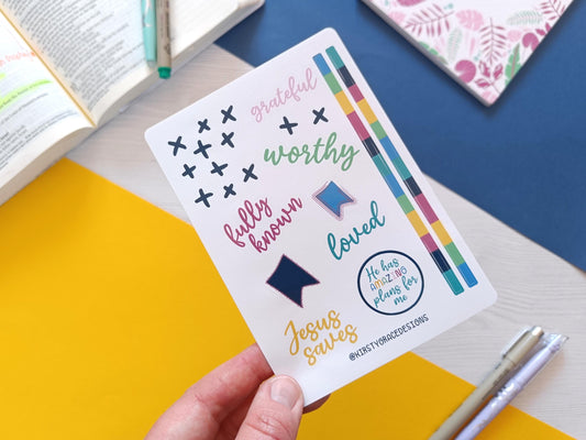 I am & Promises A6 Sticker Sheet