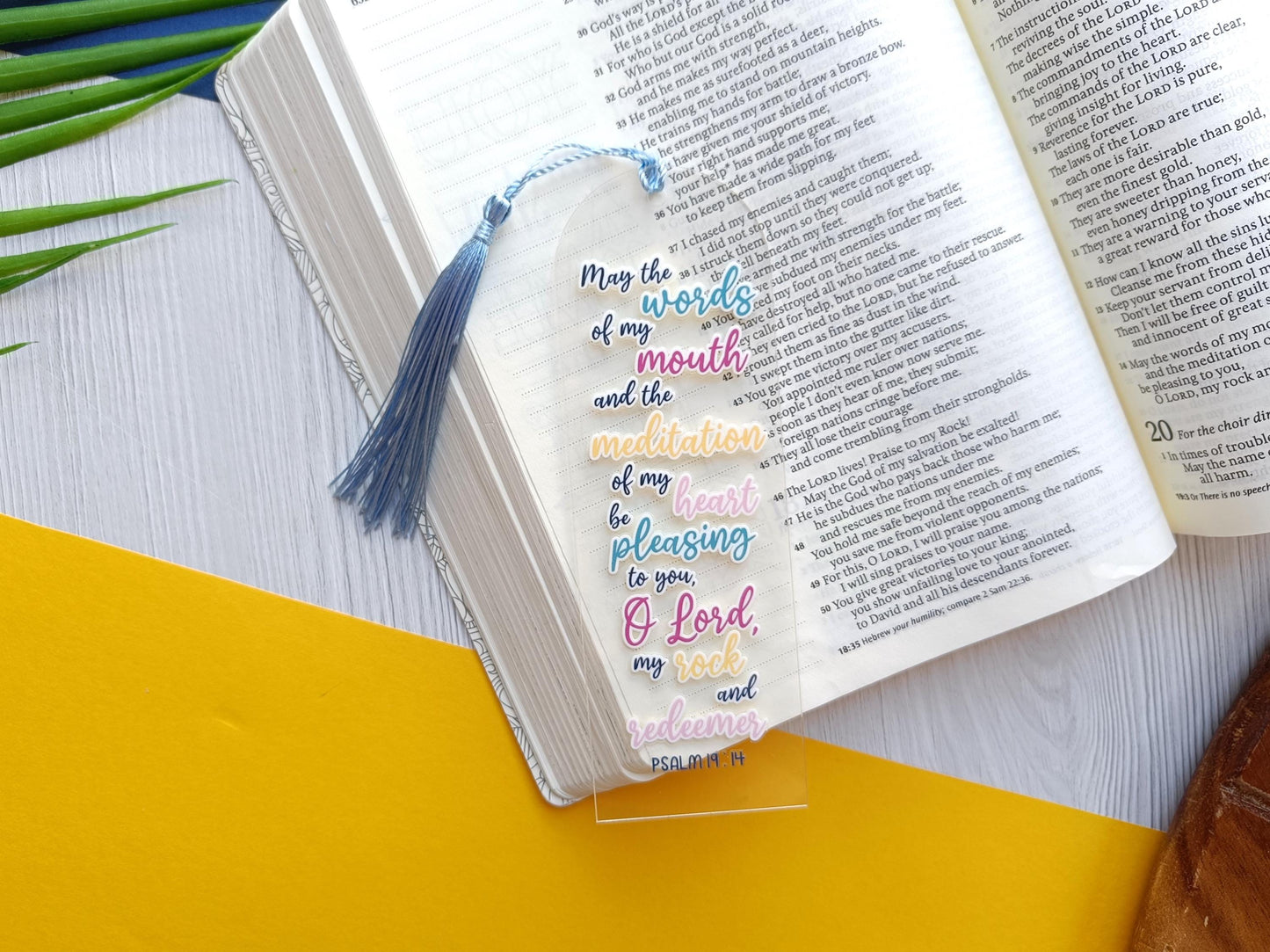 May the Words of My Mouth Acrylic Bookmark