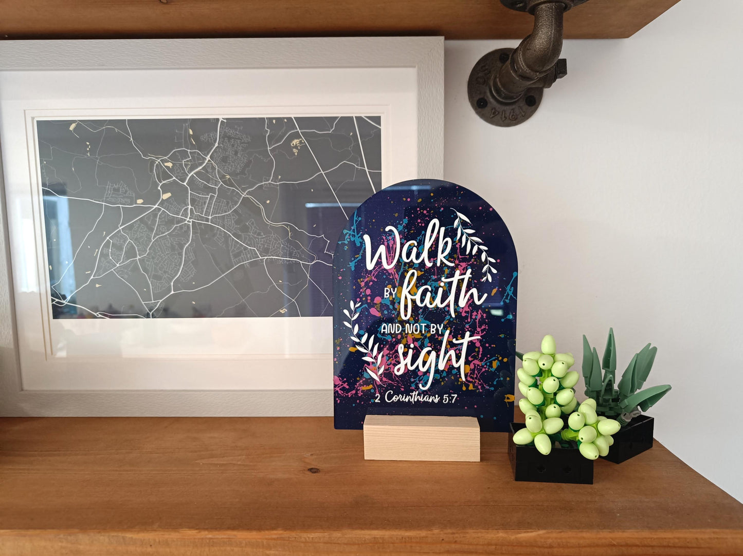 Walk By Faith Acrylic Sign