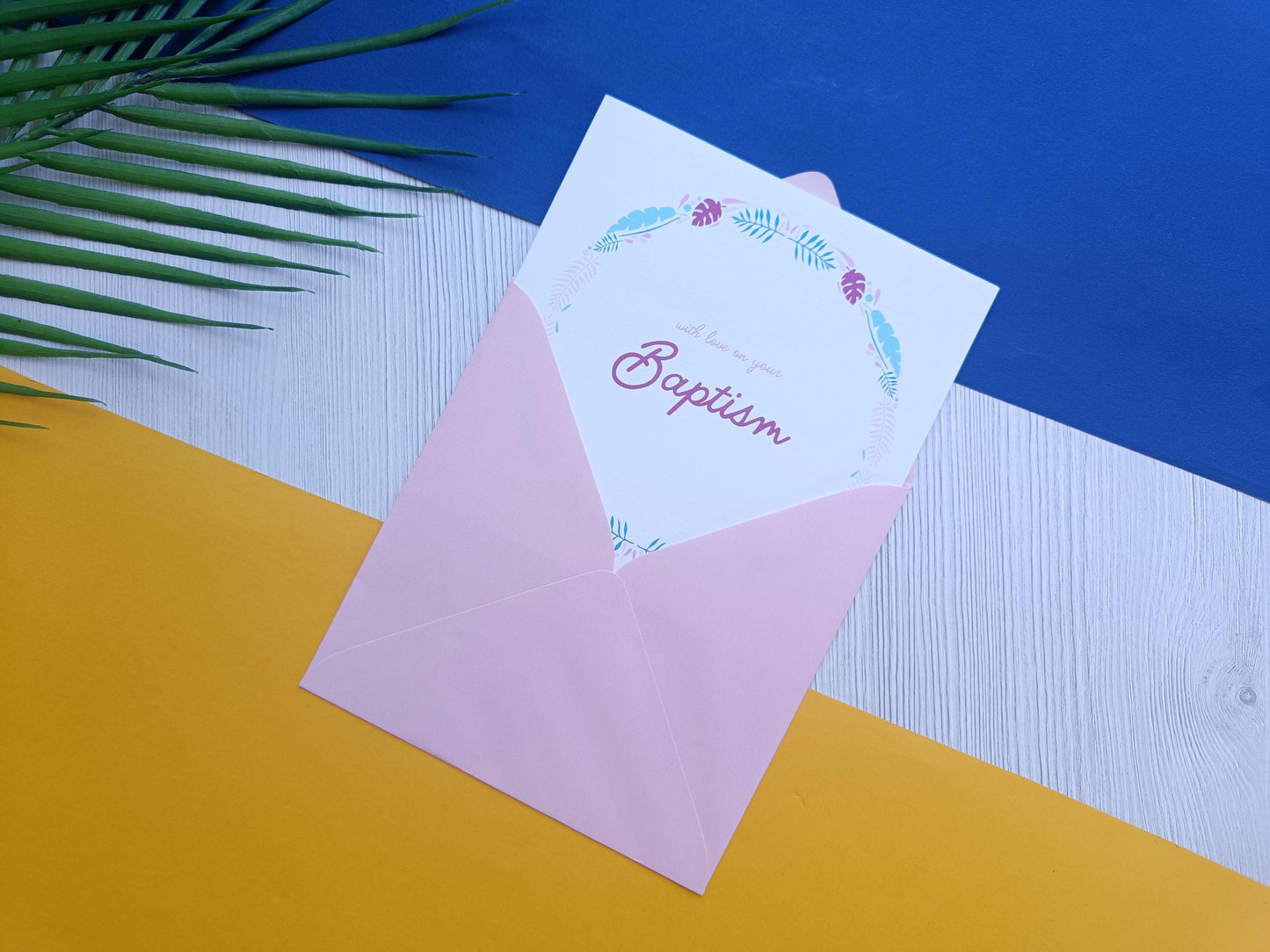 Pink Baptism Card
