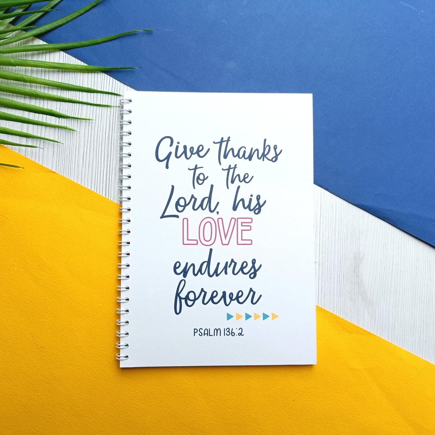 Psalm 136:2 - 'Give Thanks' A5 Notebook