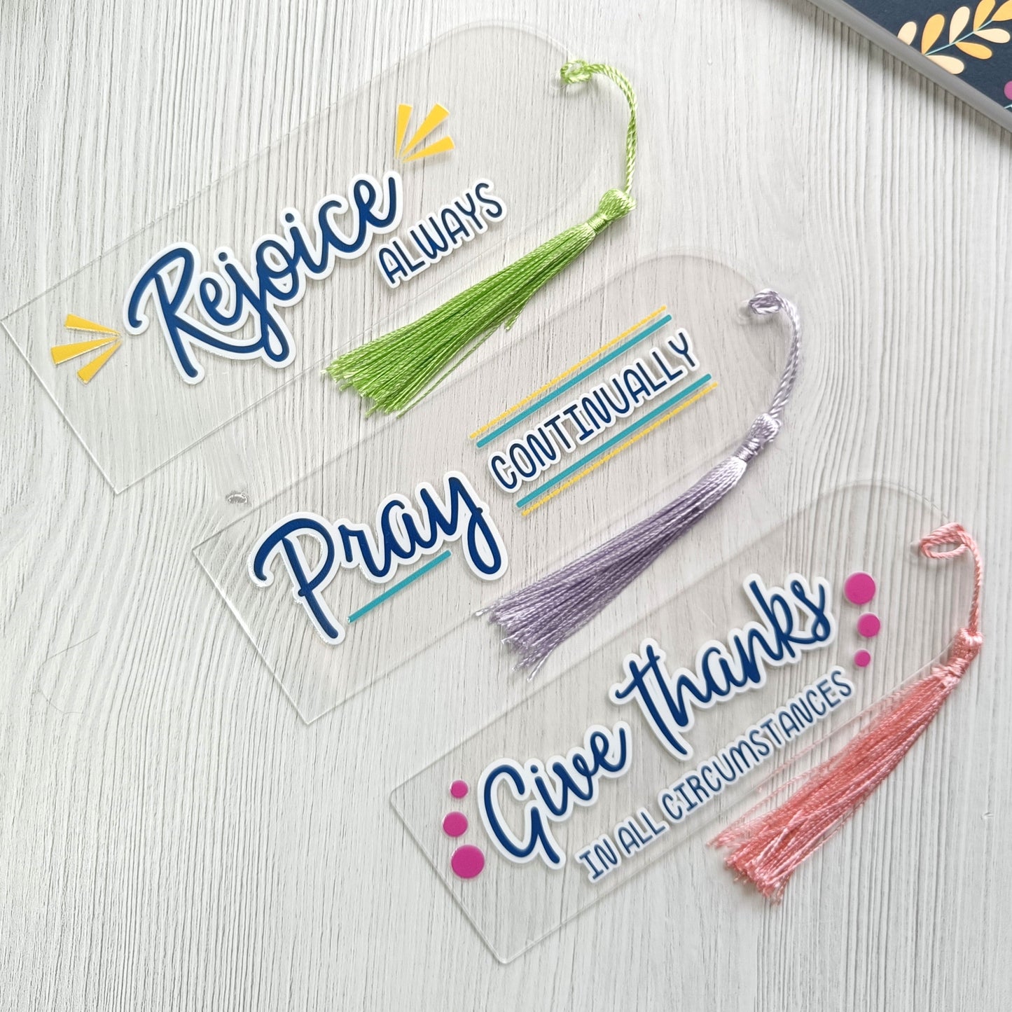 Set of 3 Scripture Acrylic Bookmarks