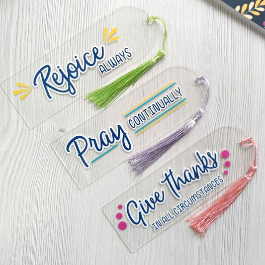 Set of 3 Scripture Acrylic Bookmarks