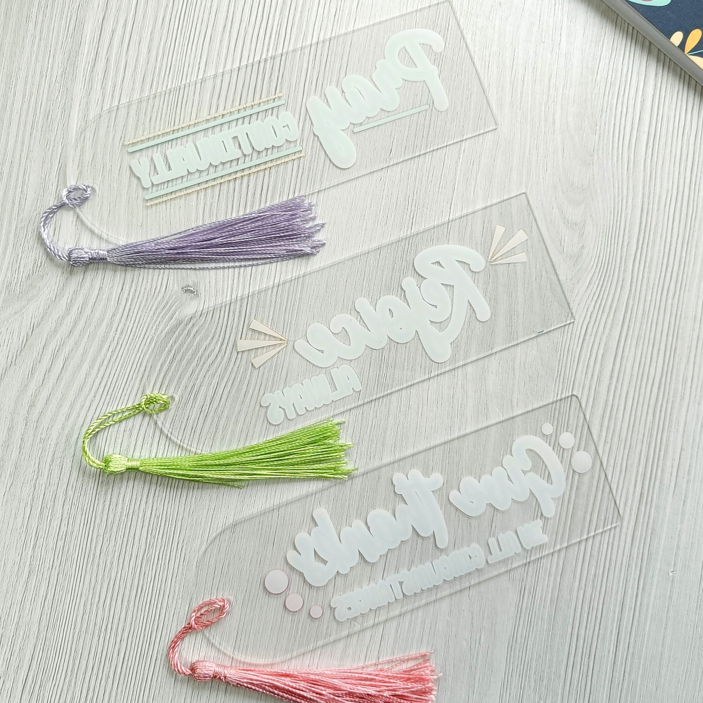 Set of 3 Scripture Acrylic Bookmarks