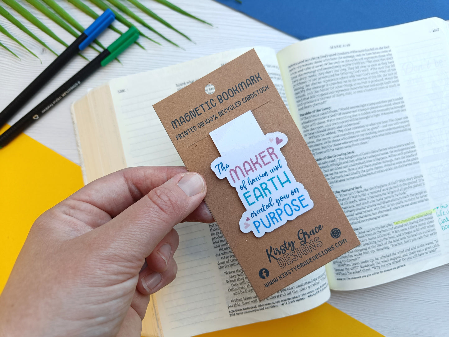 Created On Purpose - Magnetic Bookmark