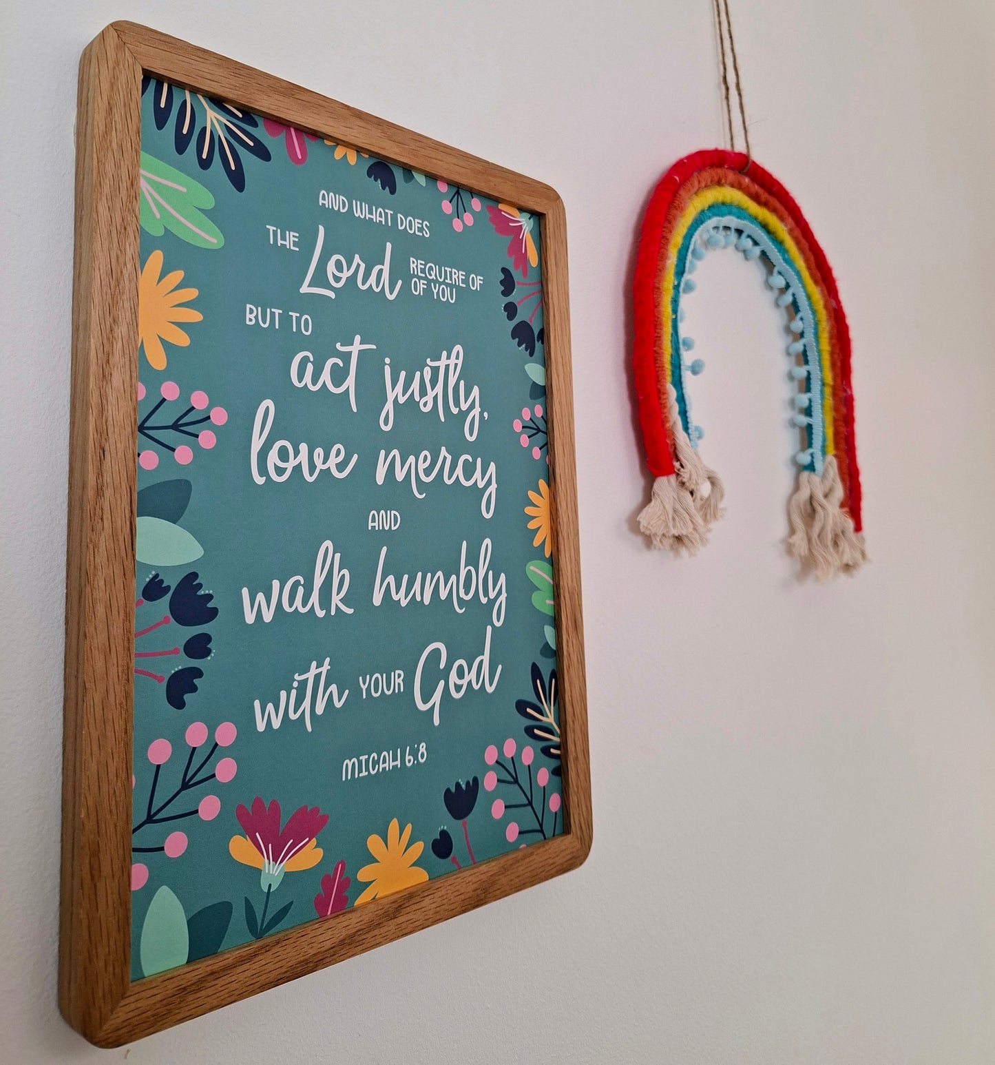 A4 Print  - Micah 6:8 Act Justly, Love Mercy, Walk Humbly