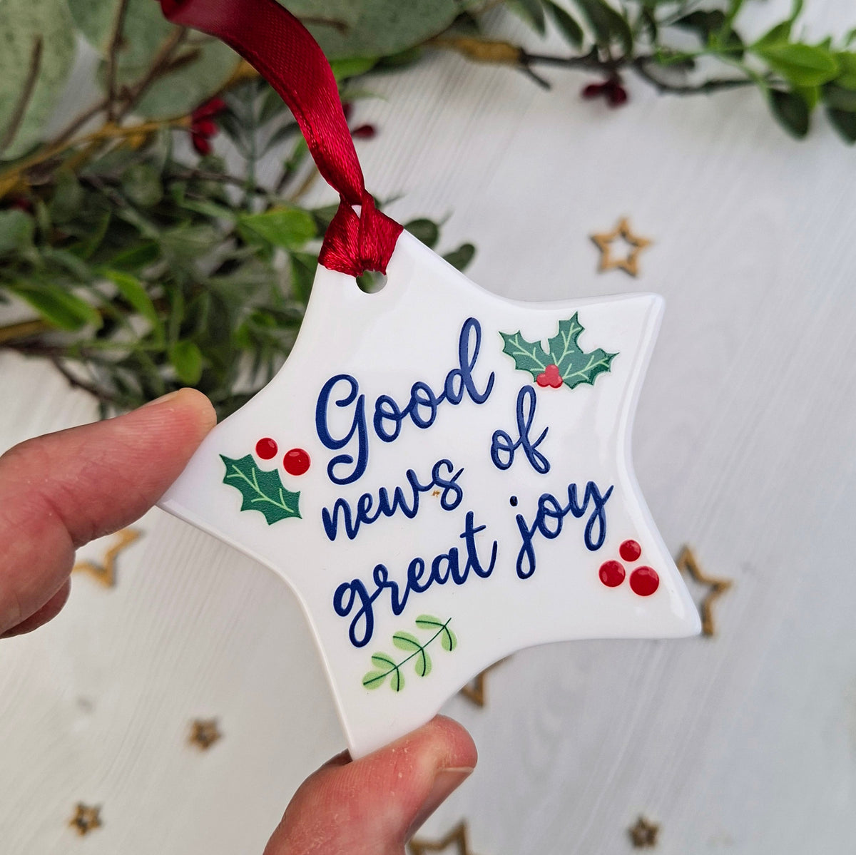 Ceramic Star Decoration Set of 4
