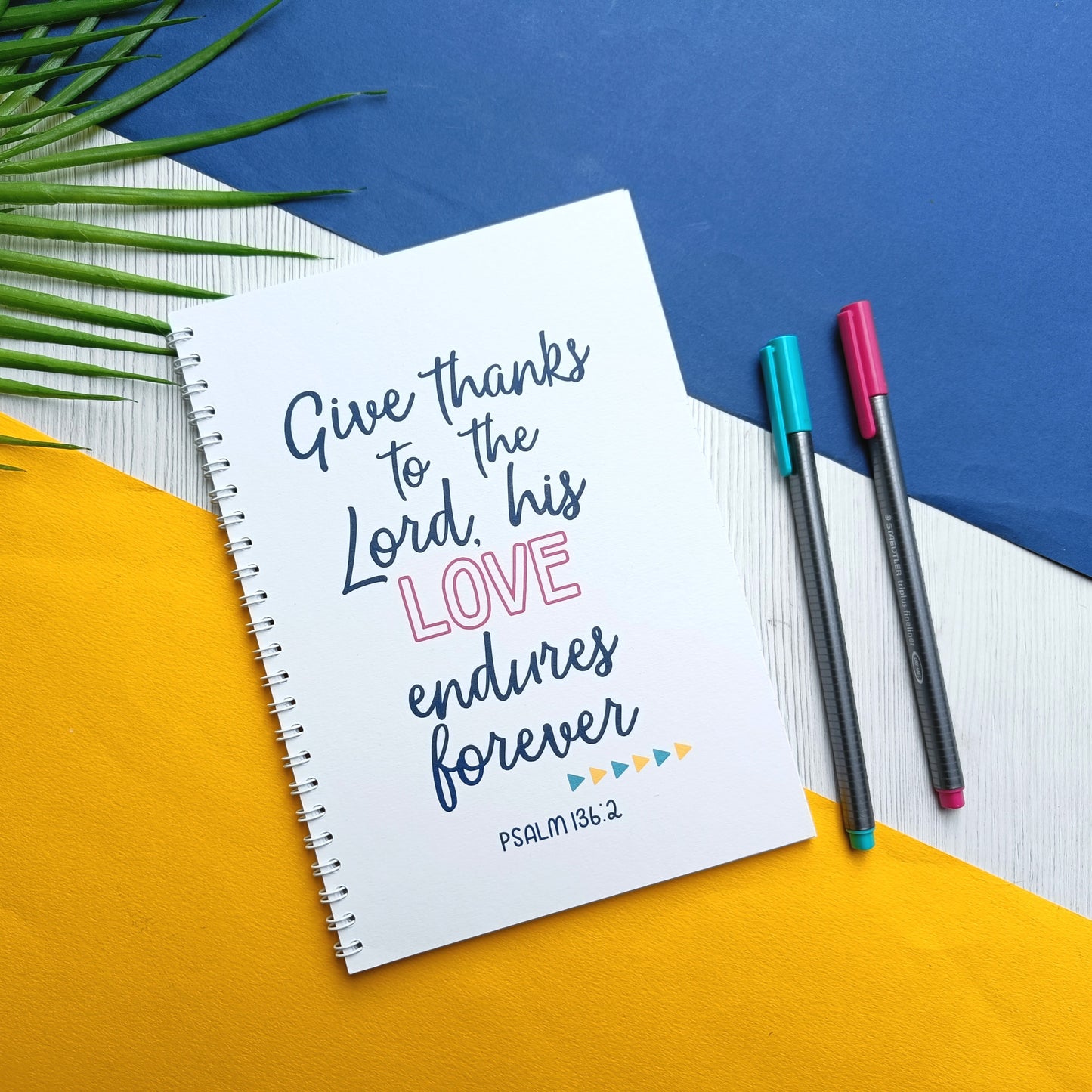 Psalm 136:2 - 'Give Thanks' A5 Notebook
