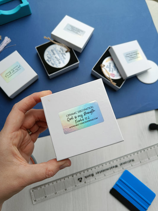 God is My Strength & Defence Ceramic Decoration