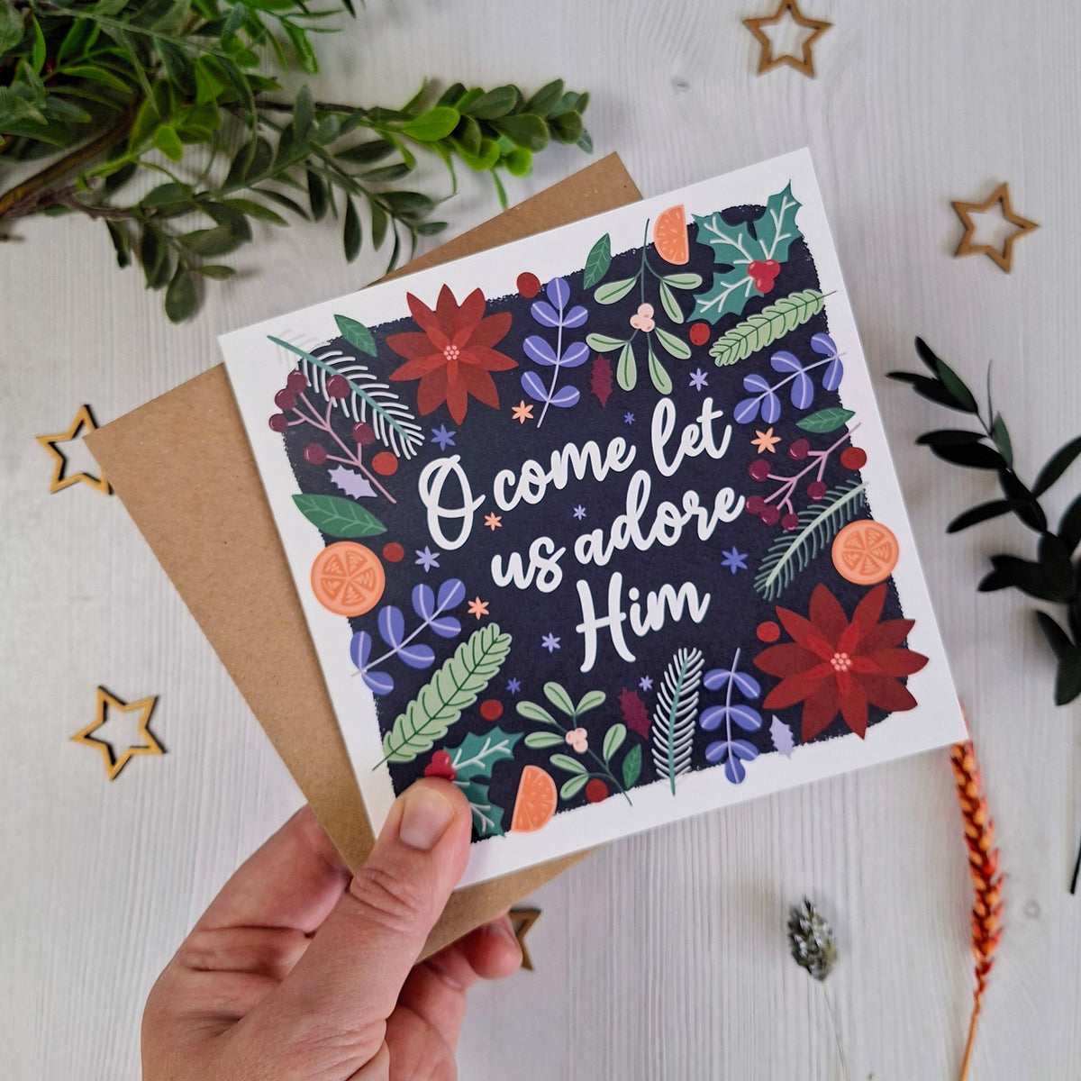 Christmas Cards Pack of 6 - Blues & Reds