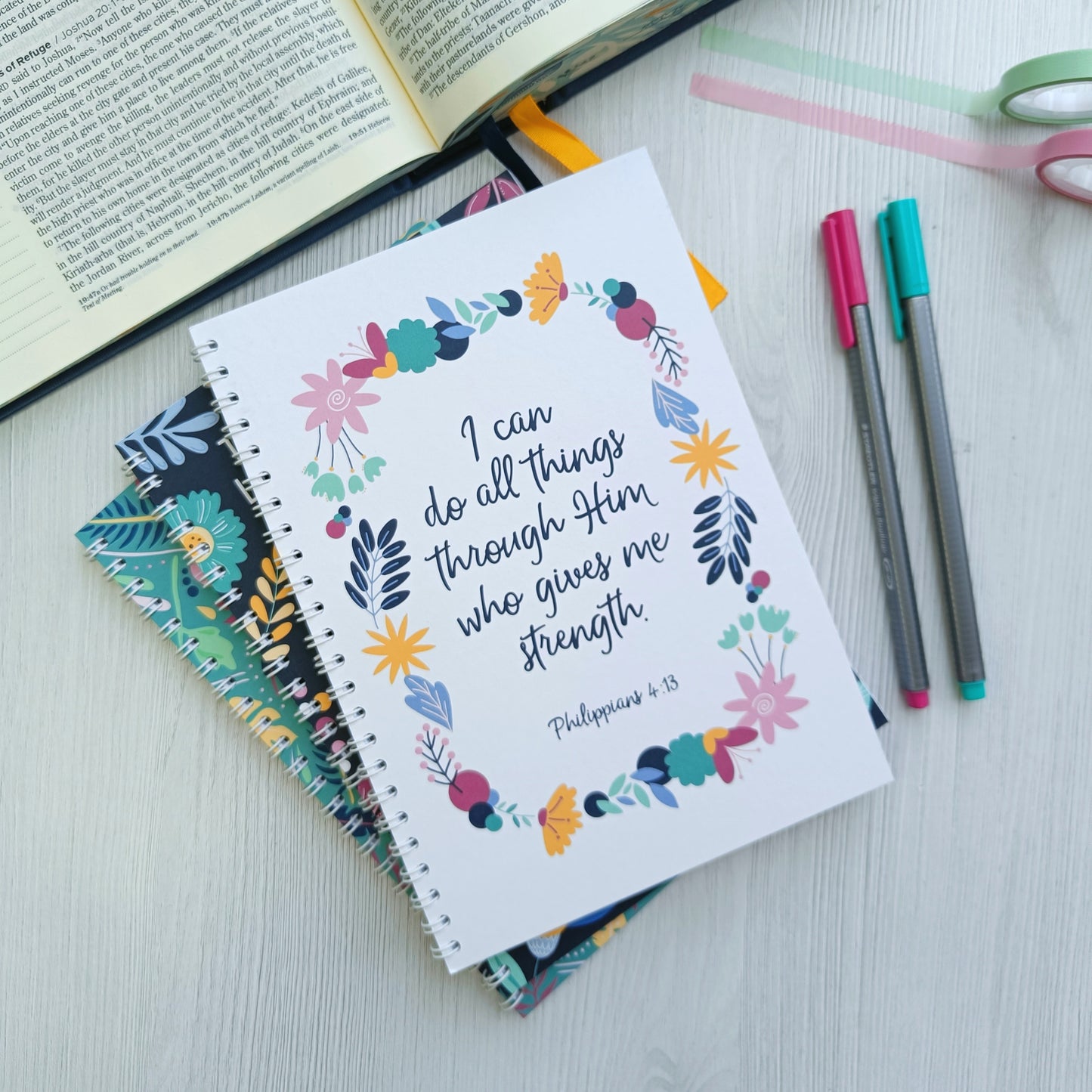 Philippians 4:13 - 'I can do all things A5 Notebook