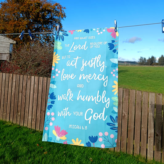 Act Justly (Micah 6:8) Scripture Tea Towel