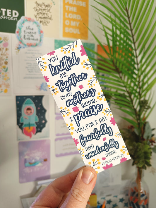 You knitted me together - Psalm 139 Bookmark