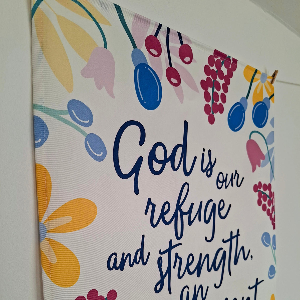 God is our Refuge Scripture Tea Towel - Psalm 46:1