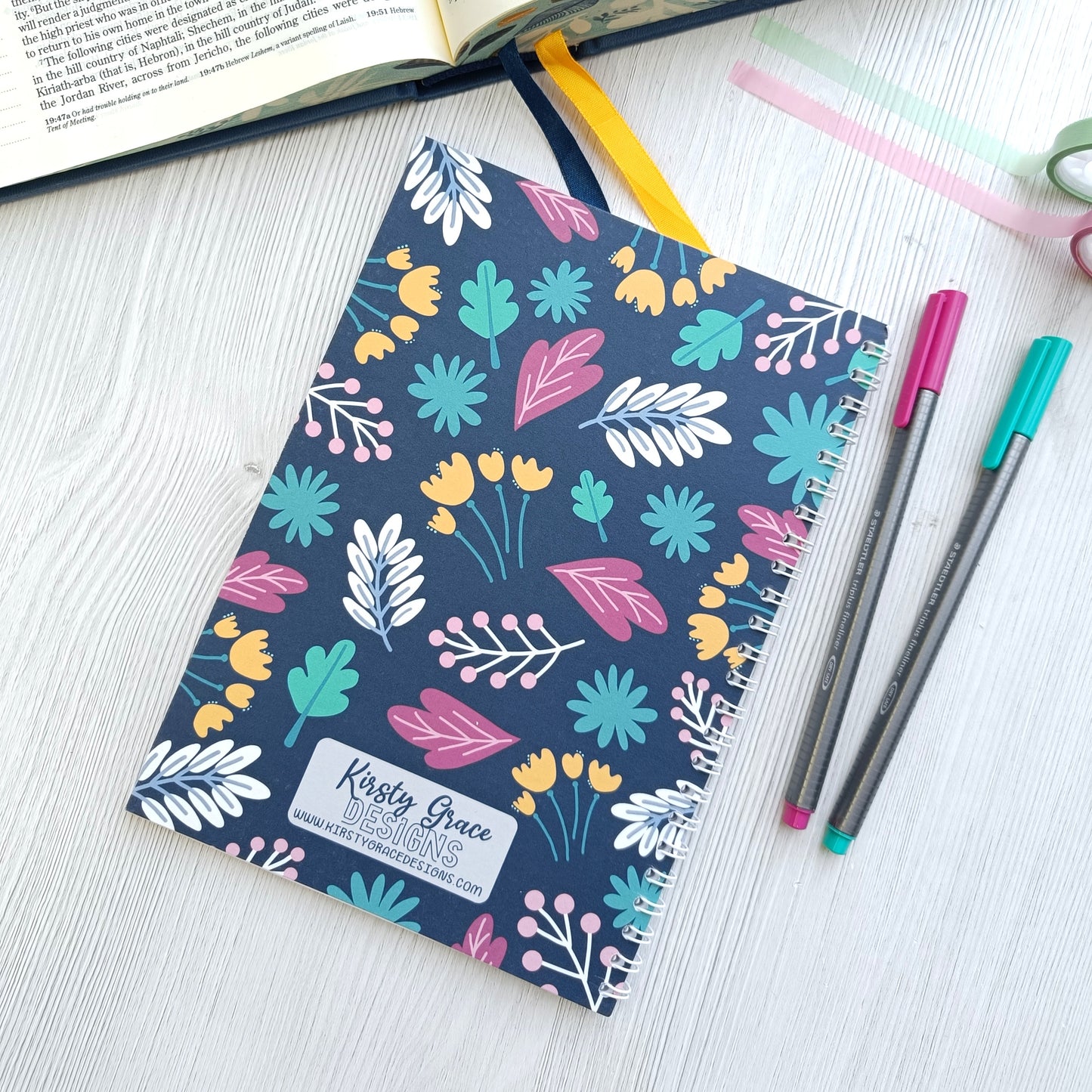 Joshua 1:9 Be Strong & Courageous A5 Notebook