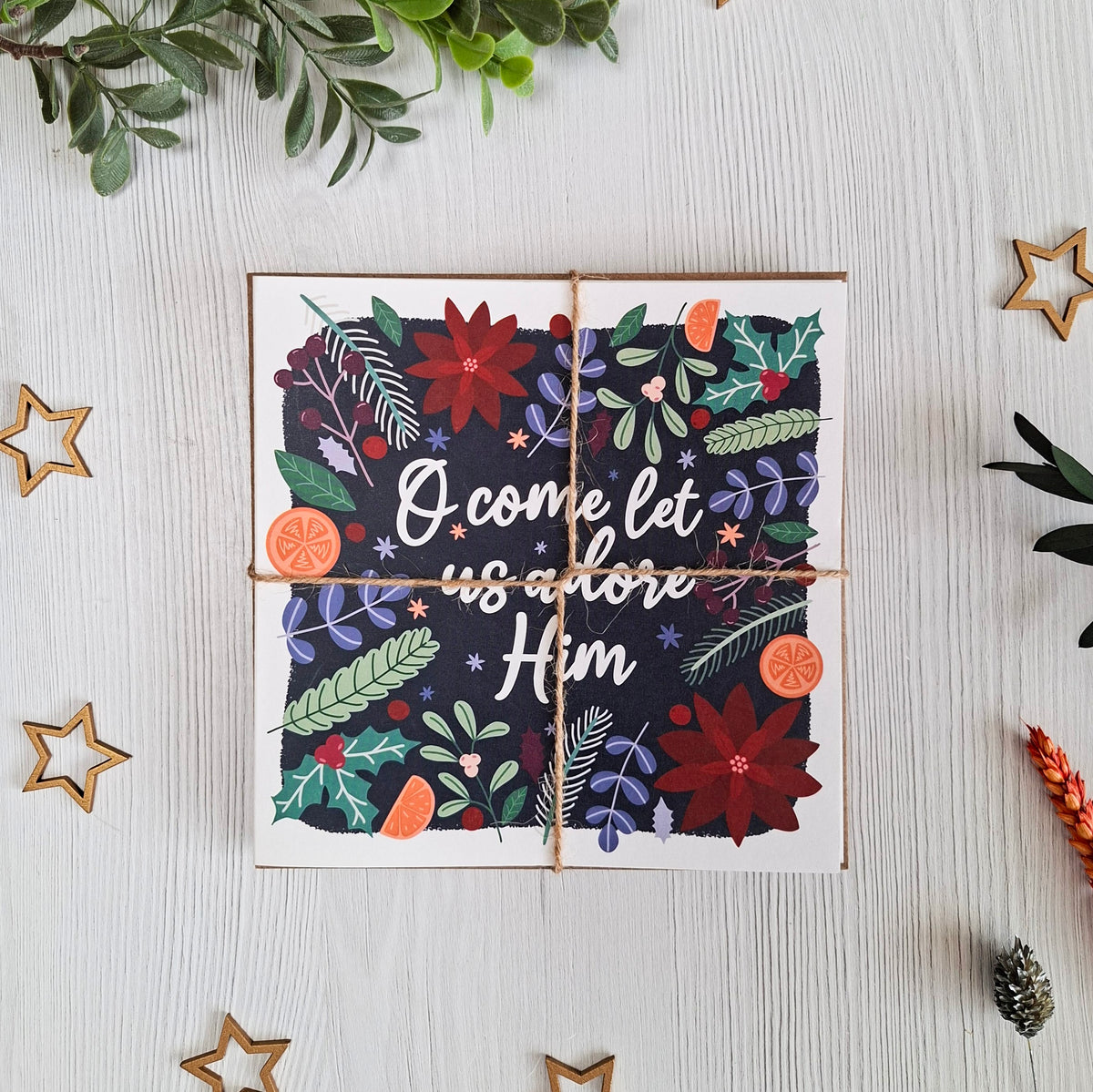 Christmas Cards Pack of 6 - Blues & Reds