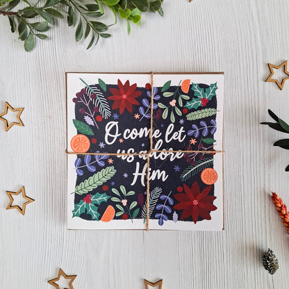 Christmas Cards Pack of 6 - Blues & Reds