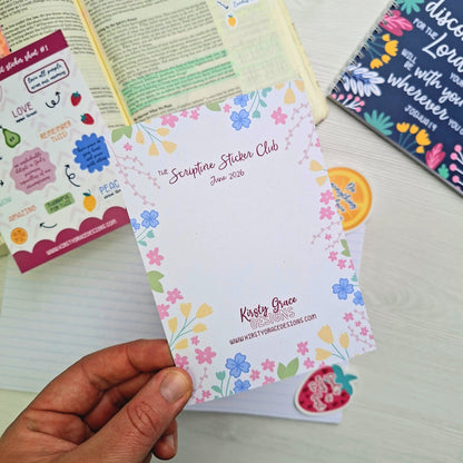 June Scripture Sticker Club