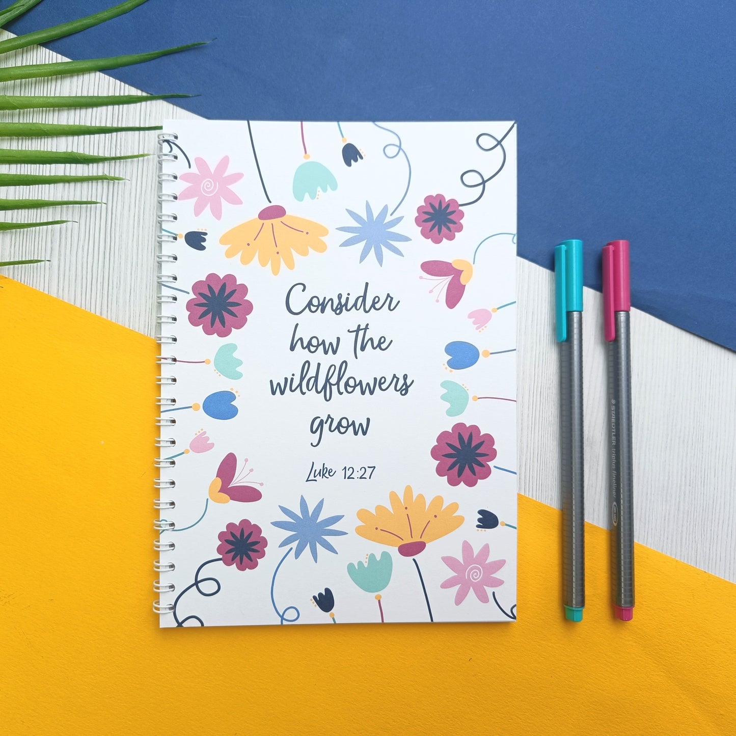 Luke 12:27 Consider how the wildflowers grow A5 Notebook