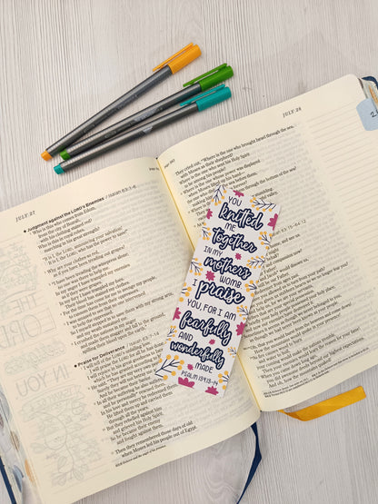 You knitted me together - Psalm 139 Bookmark