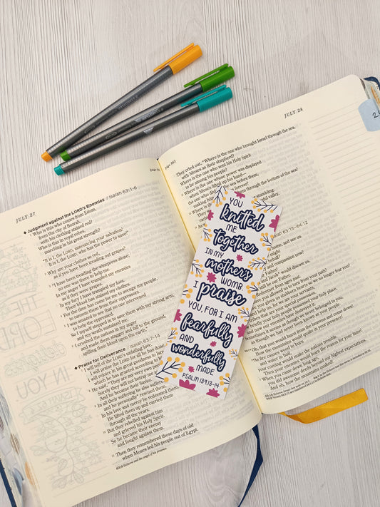 You knitted me together - Psalm 139 Bookmark