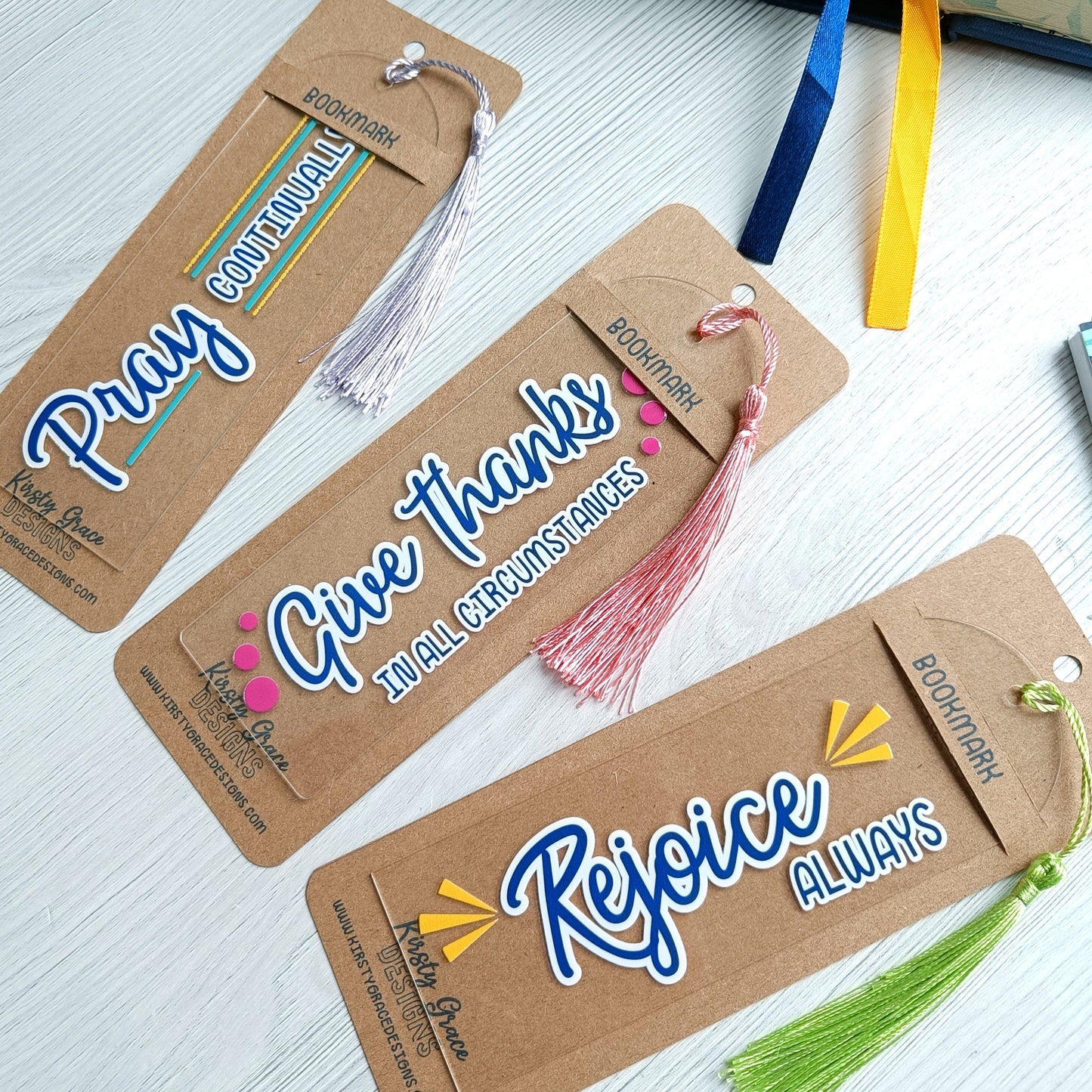 Set of 3 Scripture Acrylic Bookmarks