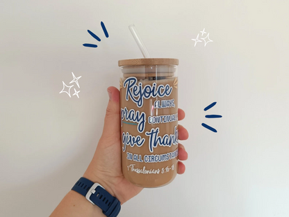 16oz Rejoice Always Libbey Glass