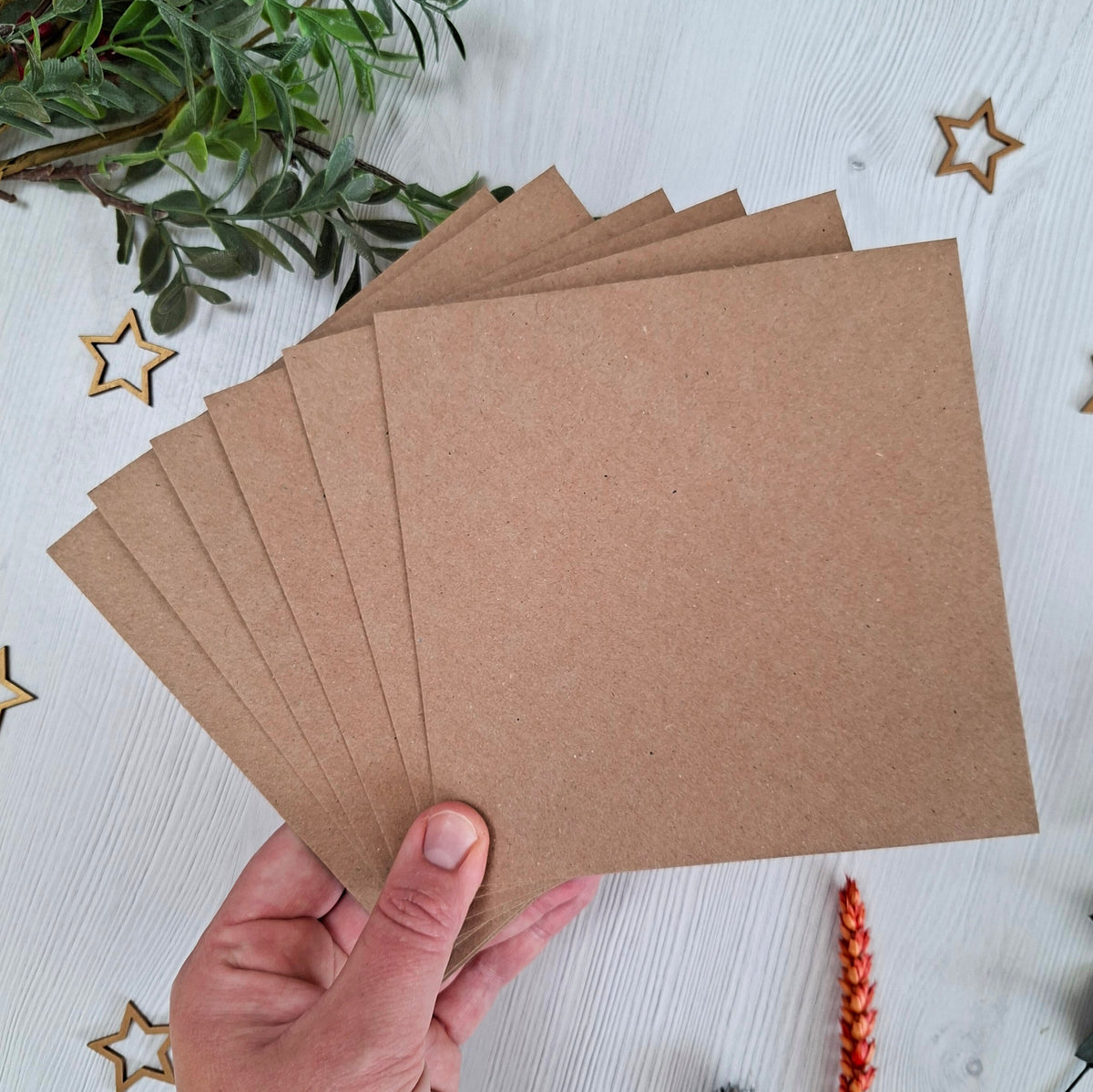 Christmas Cards Pack of 6 - Greens & Purples