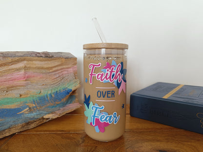 16oz Faith Over Fear Libbey Glass
