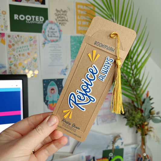 Rejoice Always Acrylic Bookmark